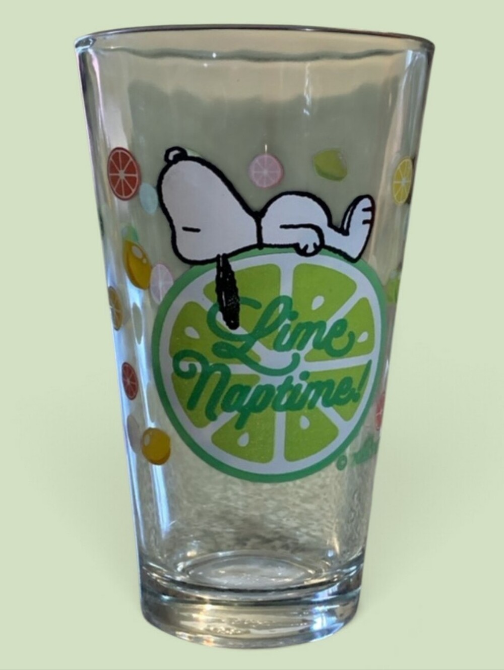 Peanuts: Snoopy "Lime Naptime" Glass Pint